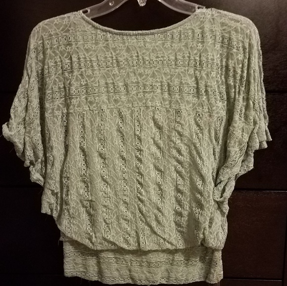 Blu pepper stylish green shirt with seethru sleeve - Picture 2 of 8